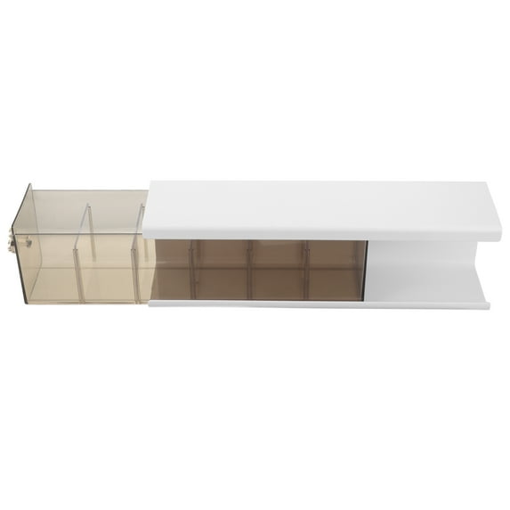 Raindrops 1Pcs Multifunctional Storage Box 37x4.3in ABS White Wall-mounted Socks Organizer Daily Use