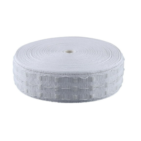 Raindrops 1Pcs Non-Woven Curtain Strap White Polyester Cotton for Pleat Decor Projects 11.8x2.8x0.08in