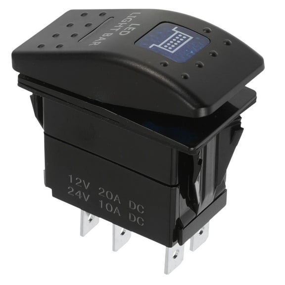 Raindrops 1Pcs PPA Rocker Switch for Automotive Use Power On Off 5.3x4.3x1.2in
