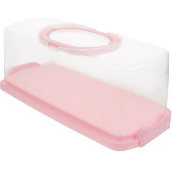 Raindrops 1Pcs Pink Reusable Cake Boxes for Large Cakes and Portable Transport with PP Material