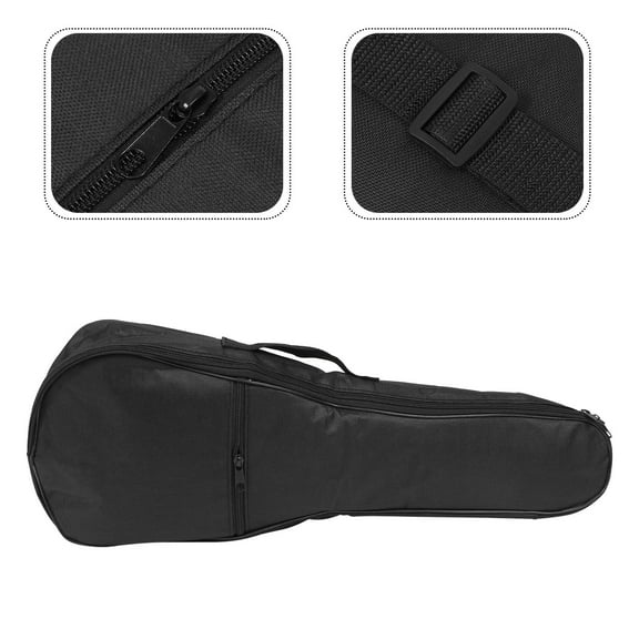 Raindrops 1Pcs Portable Ukulele Bag in Black 22.0X8.3X3.1In with Waterproof and Storage Features