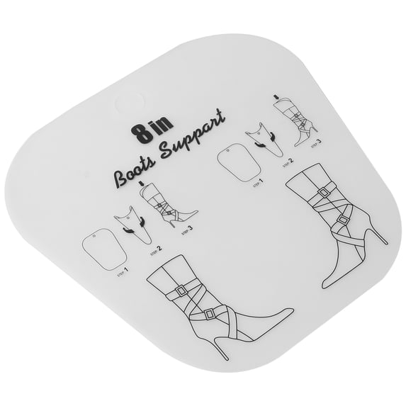 Raindrops White Plastic Boot Shaper for Tube Boots, Support and Storage Solution for Women's and Men's Footwear