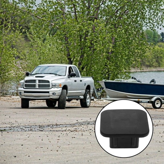 Raindrops 1Pcs Protective Cap Towing Hitch Black Plastic Square 3.14X3.14X1.57in