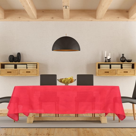 Raindrops 1Pcs Red Imitation Linen Rectangular Tablecloth for Cover for Table 180X140CM