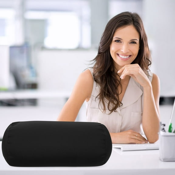 Raindrops 1Pcs Roll Pillow for Couch and Bed with Ergonomic Neck Support and Shoulder Relaxation in Black 31.5x7.1in