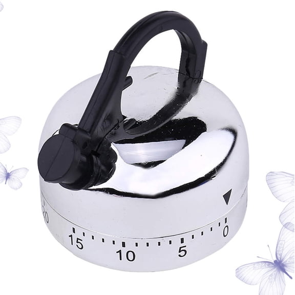 Raindrops 1Pcs Silver Plastic Mechanical Timer for Indoor Cooking and Frying Reminders