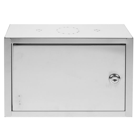 Raindrops 1Pcs Silver Stainless Steel Wall Mount Lock Box For Milk And Mail Storage 9.82X7.07X3.54In
