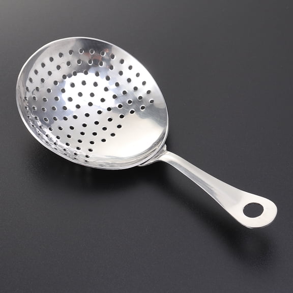 Raindrops Stainless Steel Slotted Ladle with Handle for Straining and Filtering in Buffet, Bar, Kitchen - Finish