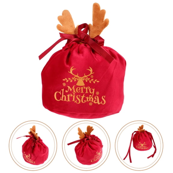 Raindrops Jewelry Small Cloth Bag Red Velvet Gift Wrapping 1Set