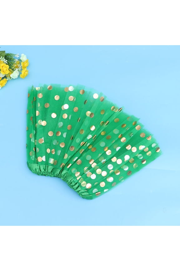 Layer Tutu for Girls Daily Wear in Green Tulle 1Pcs