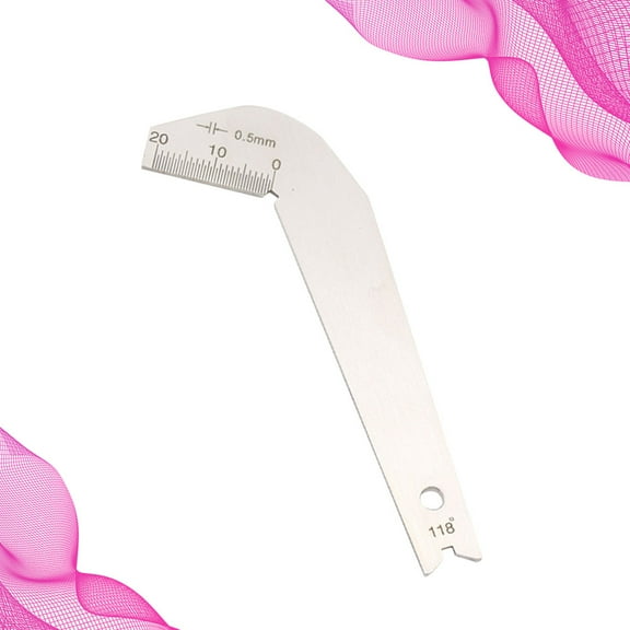 Raindrops 1Pcs Stainless Steel Drill Gauge Bit Pattern for Drilling and Measuring 8.7*3.5in