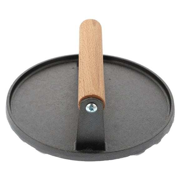 Raindrops Burger Press Wood Square 1Set 7In