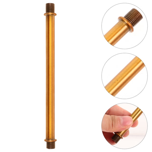 Raindrops 1Pcs Table Lamp Downrod Extension Iron Straight Pipe M10 Outer Thread 5.9x0.5x0.5in