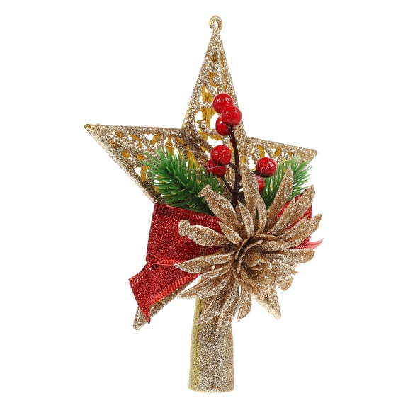 Raindrops Decorative Glitter Star Tree Topper Multi-Color Plastic Christmas Holiday Decoration