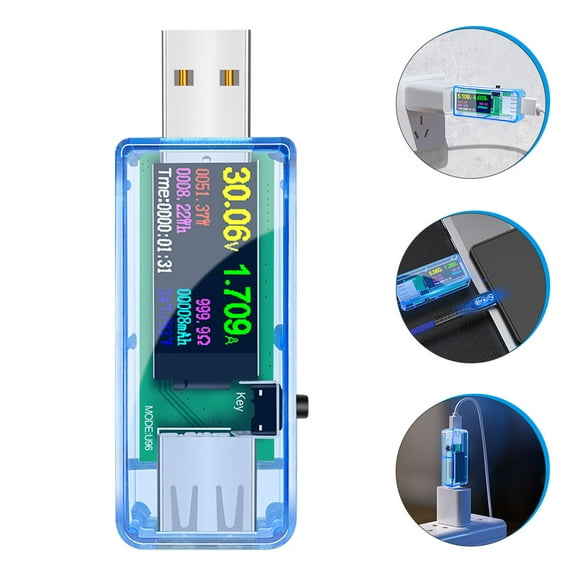 Raindrops USB Test Meter USB C Tester Voltmeter 1Pack