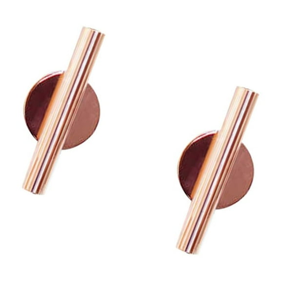 Raindrops 1Pcs Wall Mounted Flower Dispenser Metal Vase in Rose Gold for Homeowners 11.8X2.0X0.8In