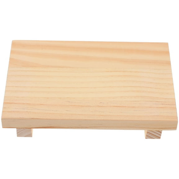 Raindrops 1Pcs Wooden Riser For Bathroom Sink Stand And Kitchen Organizer In Khaki 9X5.9X1.5In