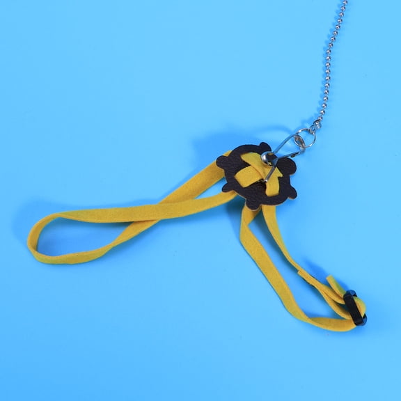 Raindrops 1Pcs Yellow Faux Pet Harness for Reptile with Adjustable Strap Outdoor Training