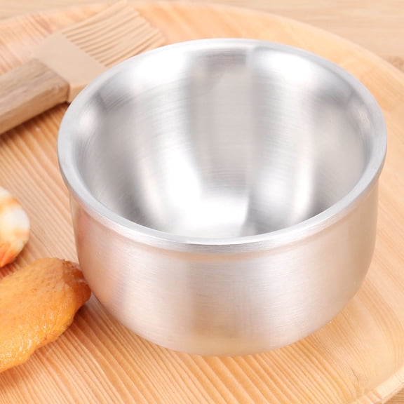 Raindrops 1Pcs and 304 Stainless Steel Soup Bowl with Flat Base for Stability Household Utensils