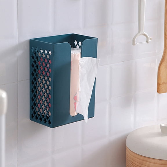 Raindrops Car Tissue Holder Cylinder Hanging Tissue Box Navy ABS 1Pack