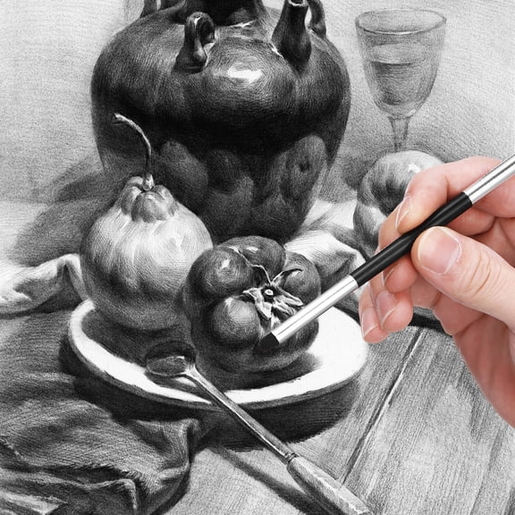 Raindrops 1Set Washable Blending Sponge Brush and Reusable Drawing Stump for Precise Sketching