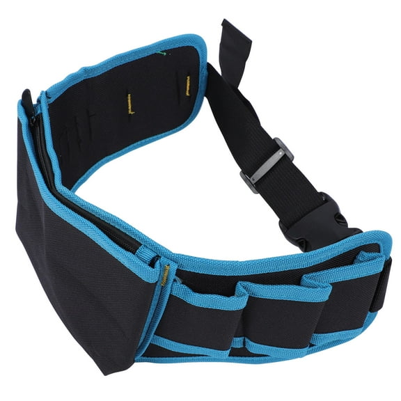 Raindrops Black Work Tool Waist Bag with 600D Oxford Fabric, Lightweight, Practical Utility Pouch, 1 Piece