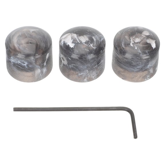 Raindrops 1Set Black Mica Plastic Dome Knob for Electric Guitar Bass Accessories Volume Control