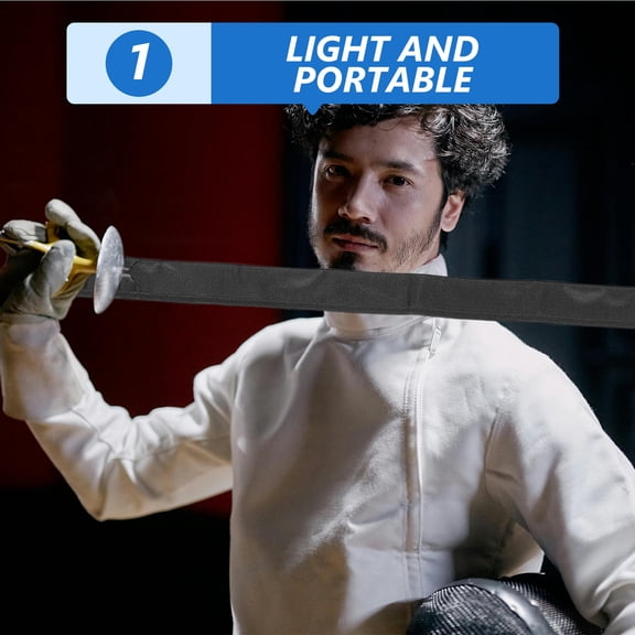 Raindrops 1Set Black Rectangular Fencing Bag for Sword Storage with Adjustable Shoulder Strap 12X2X0.2In