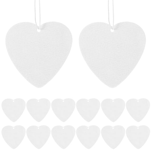 Raindrops Heart Shaped Sublimation Air Sheets Set with White Felt Blanks for Car Decor and Craft Projects