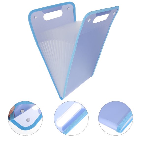 Raindrops Rectangular File Folder Set with Transparent Interior, Document Organizer for Office, Home, School, and Everyday Use
