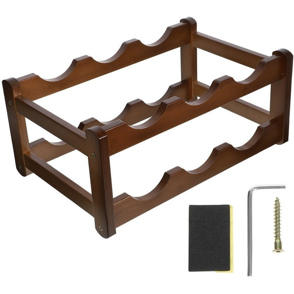 Raindrops 1Set Bottle Holder Minimalist Style Bamboo Wine Rack for Room and Bar