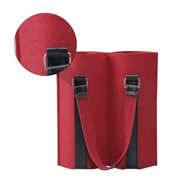 FOMIYES Reusable Red Wine Bottle Carrier Bag with Handle, Felt Material for Bar, Hotel, and Travel Use
