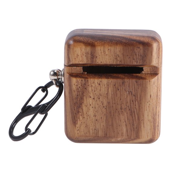 Raindrops 1Set Brown Bamboo Rectangular Case Ear Bud Case for Daily Use