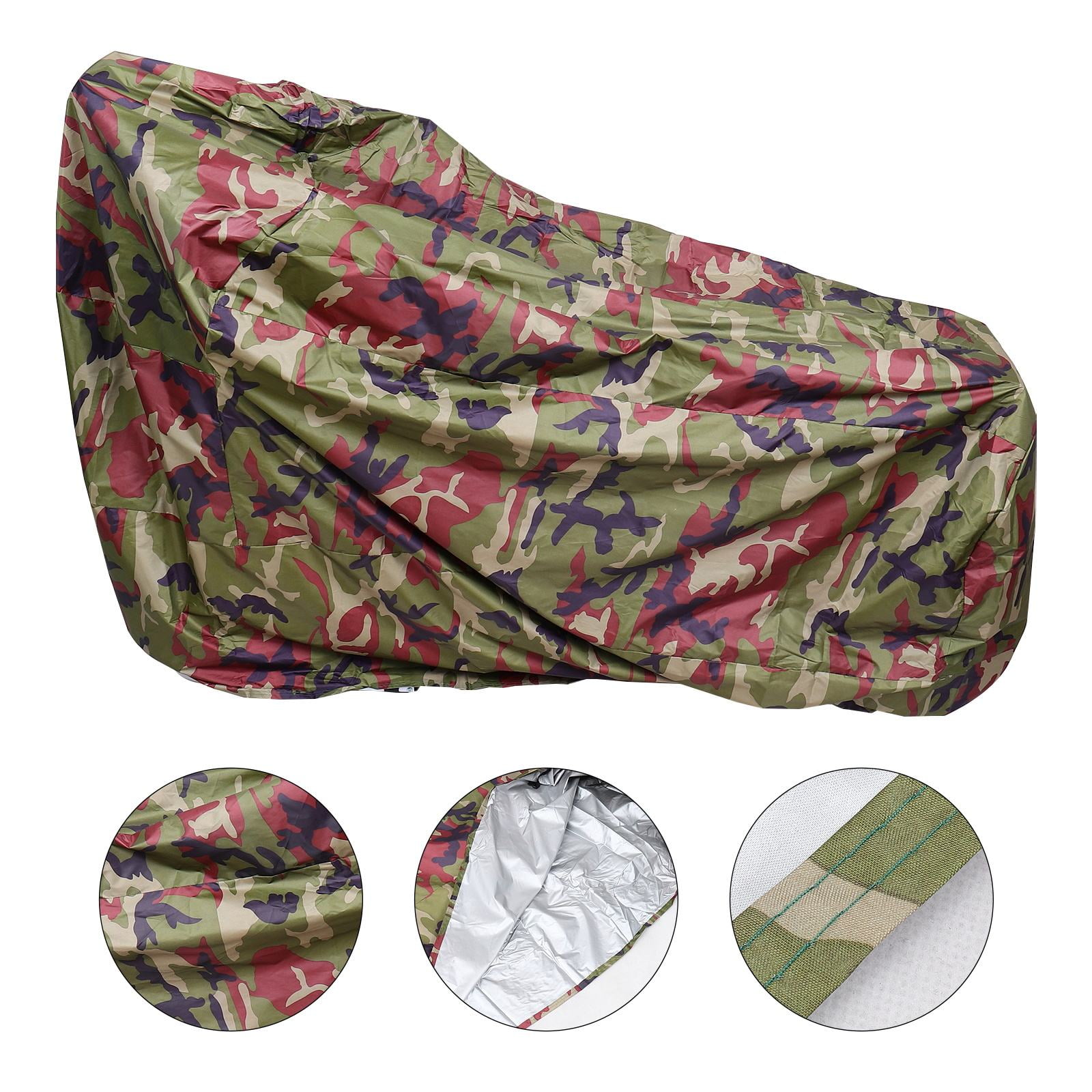 Raindrops 1Set Camouflage Waterproof Motorcycle Cover for Outdoor Storage 245.0X105.0X125.0in