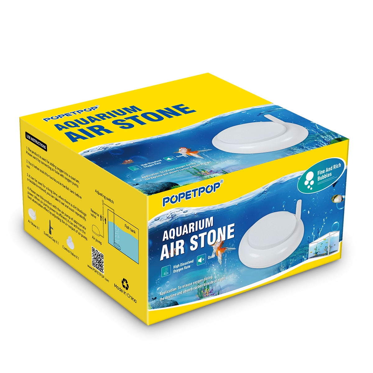 Aquarium Air Stones, Bubble Stone, Aerator Bubble Diffuser, Air Pump Accessories For Aquariums Fish Tanks And Hydroponics