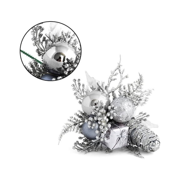 Raindrops Christmas Sticks Silver Ornament for Holiday Decor and Crafts