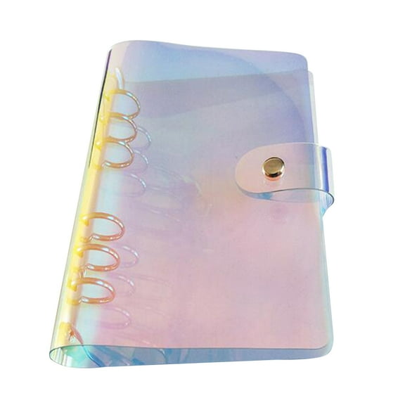 Raindrops Colorful Loose Leaf Binder File Folder Set, Transparent PVC Organizer for School and Office Supplies