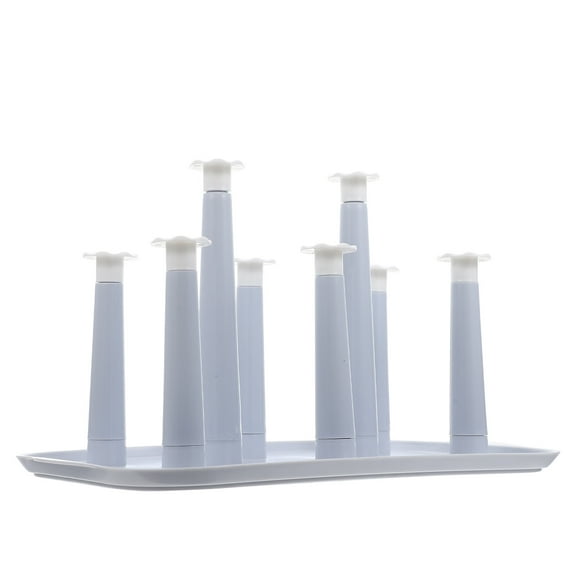 Raindrops Blue Plastic Bottle Drying Rack for Home Use Modern Design