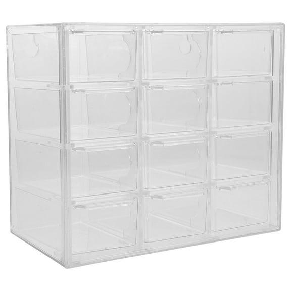 Raindrops 1Set Desktop Accessories Plastic Desk Organizer Storage Box Drawer Style for Home Use and Office 7.1x6.1x3.9in