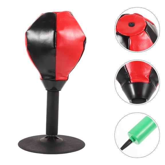 Raindrops 1Set Desktop Punch Bag Round Plastic Reaction Force Training Ball for Home Use