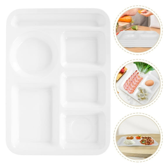 Raindrops 1 Set Divided Rectangular Plate for Breakfast and Lunch, Flavor Enhancement, and Stylish Tableware