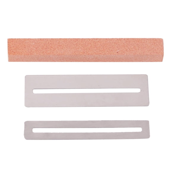 Raindrops 2Pcs Orange Steel Fretboard Protector with Guitar Fret Grinding Tools for Guitars 3.1x0.87in