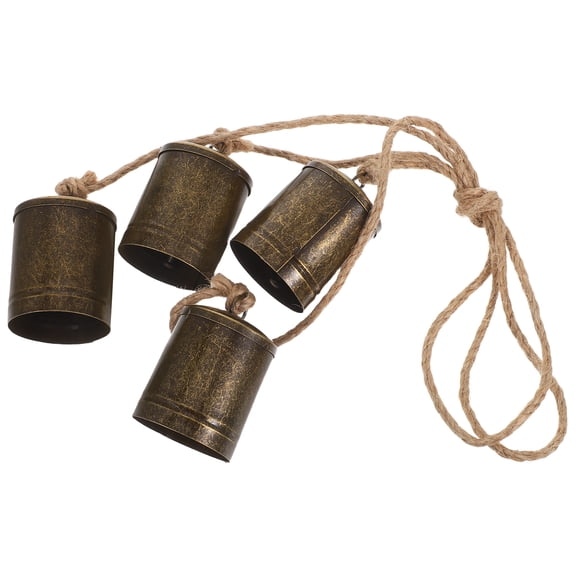 FOMIYES Handmade Rustic Metal Bells Multi Color for Christmas and Holiday Decor 1Set