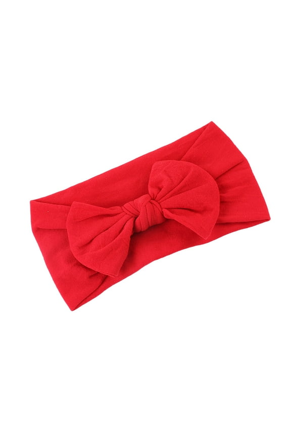 Infant Hair Bands Set with Red Bow, Soft Cloth Toddler Headbands for Baby Girls, Simple Design, Comfortable Fit