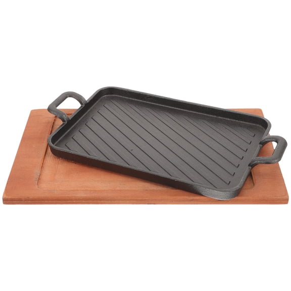 Raindrops Durable Cast Iron Grill Pan for Kitchen Cooking Easy Storage Assorted Color