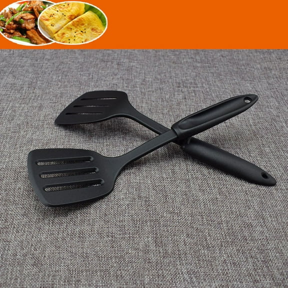 Raindrops 1Set Kitchen Turner Spatula for Home and Restaurant Use Black Non-Stick Surface