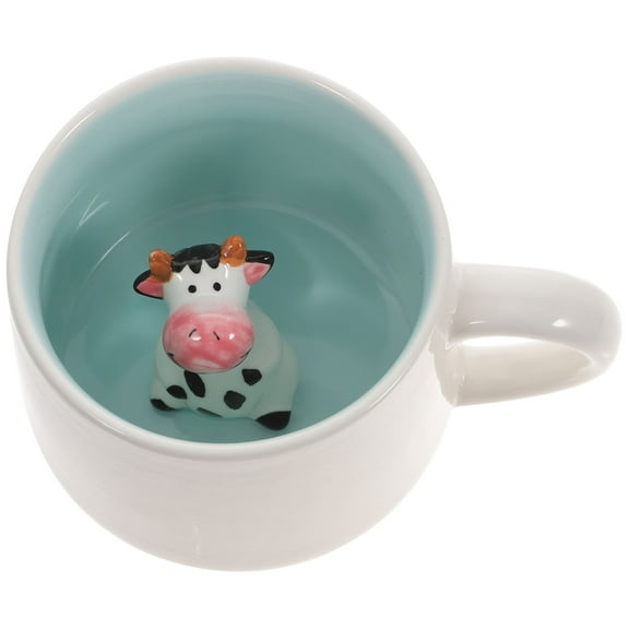 Raindrops Creative 3D Animal Inside Ceramic Coffee Mug for Home Use Multi Color with Comfortable Handle 375ml