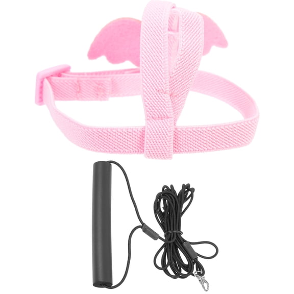 Raindrops 1Set Lightweight Pink Parrot Flying Harness with Non Slip Handle for Pet Bird Flight Training
