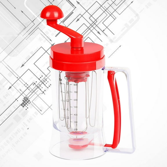 Raindrops 1Set Manual Baking Batter Dispenser Ergonomic Handle Extra Wide Opening for Home and Professional Bakers