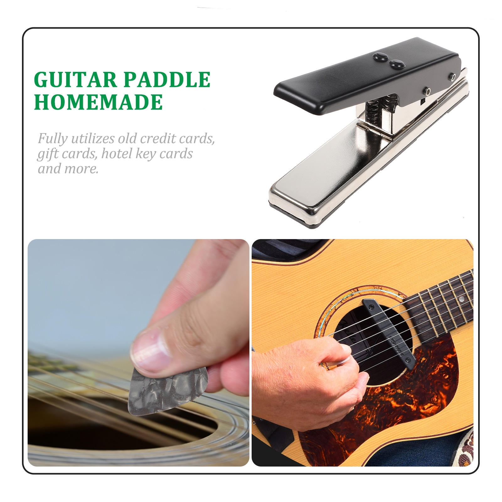 Raindrops 1Set Metal Guitar Pick Punch for Bass and Guitarists in Black